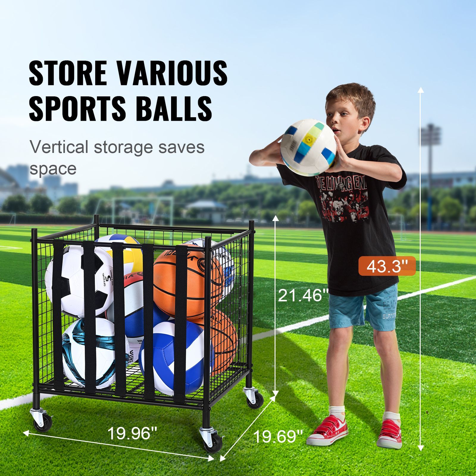 Rolling Sports Ball Storage Ca - огляд і ціна Sports Equipment Garage Storage