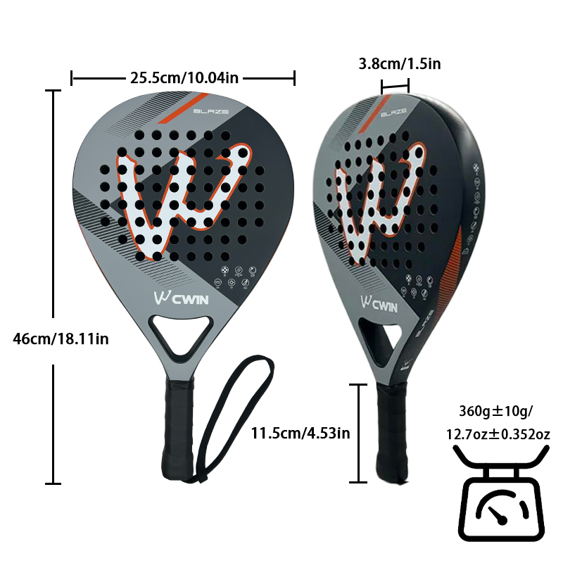 CWIN BLAZE Padel Racket 3K Wov - огляд і ціна Badminton Racket Carbon