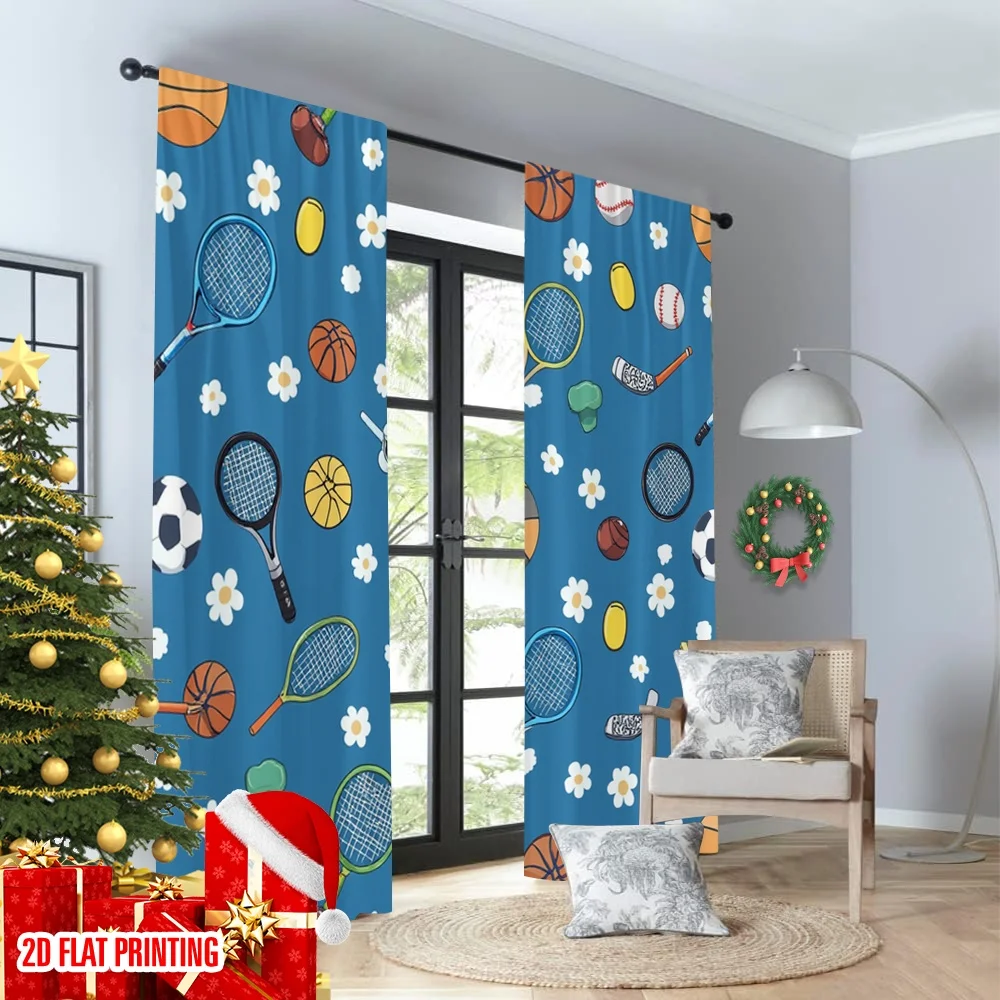2pcs 2D flat printing Drapes S - огляд і ціна Sports Equipment In French